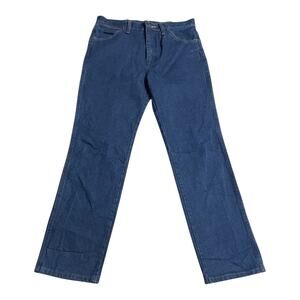 Wrangler Mens Jeans Size 31 Cowboy Cut Slim Fit Mid Rise Twill Denim Blue Jeans